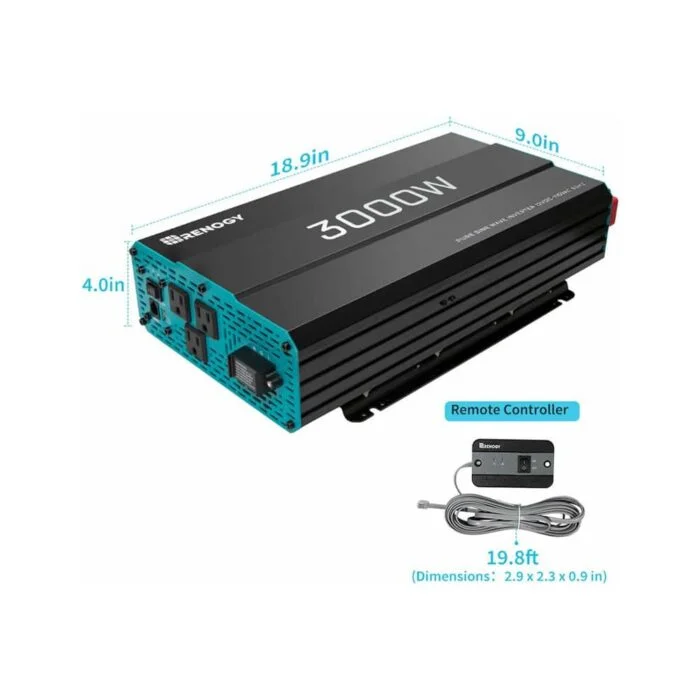 Renogy 3000W Tam Sinüs 12V İnvertör - Görsel 3