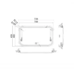 Babarvy 70x40cm 90° Amortisörlü Karavan Camı / Pencere - Görsel 6