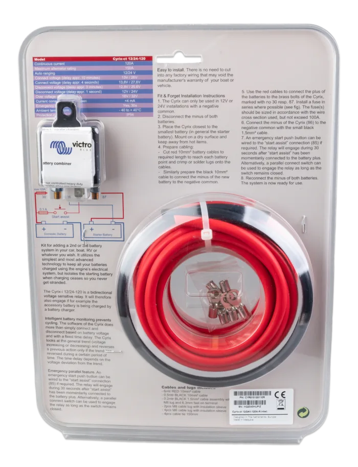 Cyrix-ct 12/24V-120A Battery combiner kit - Görsel 3