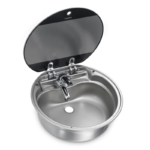 Dometic SNG 420 - 420 mm Yuvarlak Cam Kapaklı Karavan Eviye