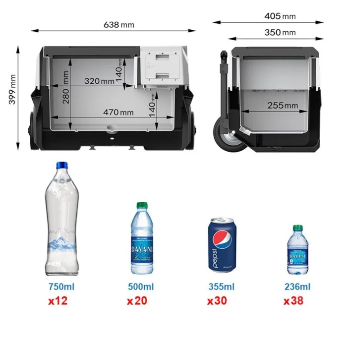 Acopower X30A 12/24/220Volt Akülü/Kablolu 30Litre Kompresörlü Outdoor Oto Buzdolabı - Görsel 6