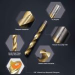 CAT DA02901 16 Parça Profesyonel Titanyum Kaplama HSS Metal Delici Matkap Ucu - Görsel 3