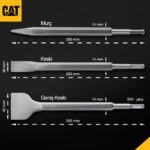 CAT DA03903 SDS Plus 3 Parça Profesyonel Murç/Keski Kırıcı Uç Seti - Görsel 3