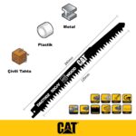 CAT DA07002 228mm 2 Parça Profesyonel Hızlı Ahşap Kesme Tilki Kuyruğu Testere Ucu - Görsel 3