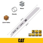 CAT DA07005 228mm 2 Parça Profesyonel Metal/Çivili Ahşap Kesme Tilki Kuyruğu Testere Ucu - Görsel 3