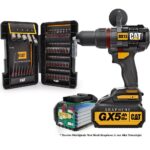 CAT DX13BA 18Volt/5.0Ah GRAPHENE Li-ion Çift Akülü Kömürsüz Profesyonel Darbeli Matkap + 45 Prç Aksesuar - Görsel 2