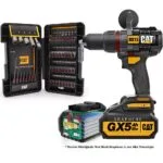 CAT DX13BA 18Volt/5.0Ah GRAPHENE Li-ion Çift Akülü Kömürsüz Profesyonel Darbeli Matkap + 45 Prç Aksesuar - Görsel 2