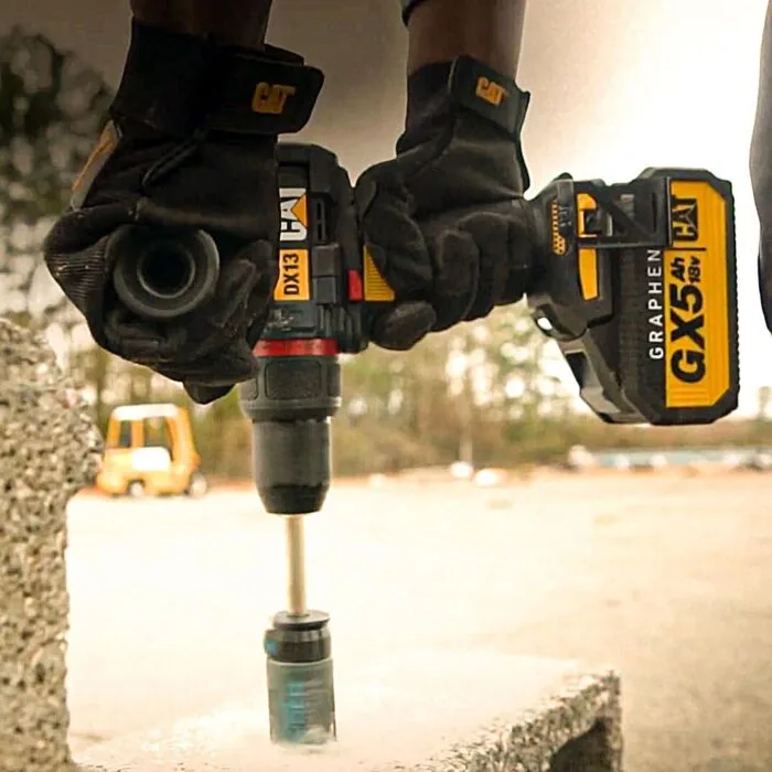 CAT DX13BA 18Volt/5.0Ah GRAPHENE Li-ion Çift Akülü Kömürsüz Profesyonel Darbeli Matkap + 45 Prç Aksesuar - Görsel 4