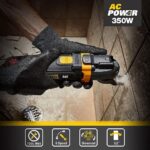 CAT DX49.1 350Watt Profesyonel Çok Amaçlı Devir Ayarlı Kesme Raspalama ve Zımpara + 14 Adet Aksesuar - Görsel 3