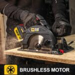 CAT DX53BC 18Volt 2.0Ah Li-ion 185mm Tek Akülü Kömürsüz Profesyonel Daire Testere - Görsel 5