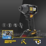 CAT DX71 18Volt 2.0Ah Li-ion Çift Akülü 215Nm Kömürsüz Profesyonel Şarjlı Darbeli Tornavida - Görsel 9