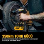 CAT DX72BC 18Volt/2.0Ah Li-ion Tek Akülü Şarjlı 350Nm Kömürsüz Profesyonel Somun Sıkma - Görsel 5