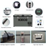 ICECO YCD90 12/24Volt 220Volt 90 Litre Çift Bölmeli Outdoor Kompresörlü Oto Buzdolabı/Dondurucu - Görsel 10