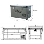 ICECO YCD99 12/24Volt 220Volt 99 Litre Tek Bölmeli Outdoor Kompresörlü Oto Buzdolabı/Dondurucu - Görsel 4