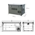 ICECO YCD99 12/24Volt 220Volt 99 Litre Tek Bölmeli Outdoor Kompresörlü Oto Buzdolabı/Dondurucu - Görsel 4
