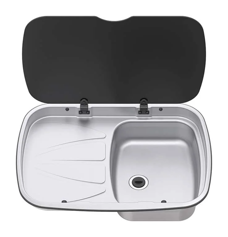 Thetford Kapaklı Dikdörtgen Damlalıklı Eviye (Sağ) - Görsel 1