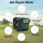 KOBB KBL1000 1Km Profesyonel Optik Dürbünlü Golf Lazer Metre + Hız Tespit Cihazı - Görsel 5