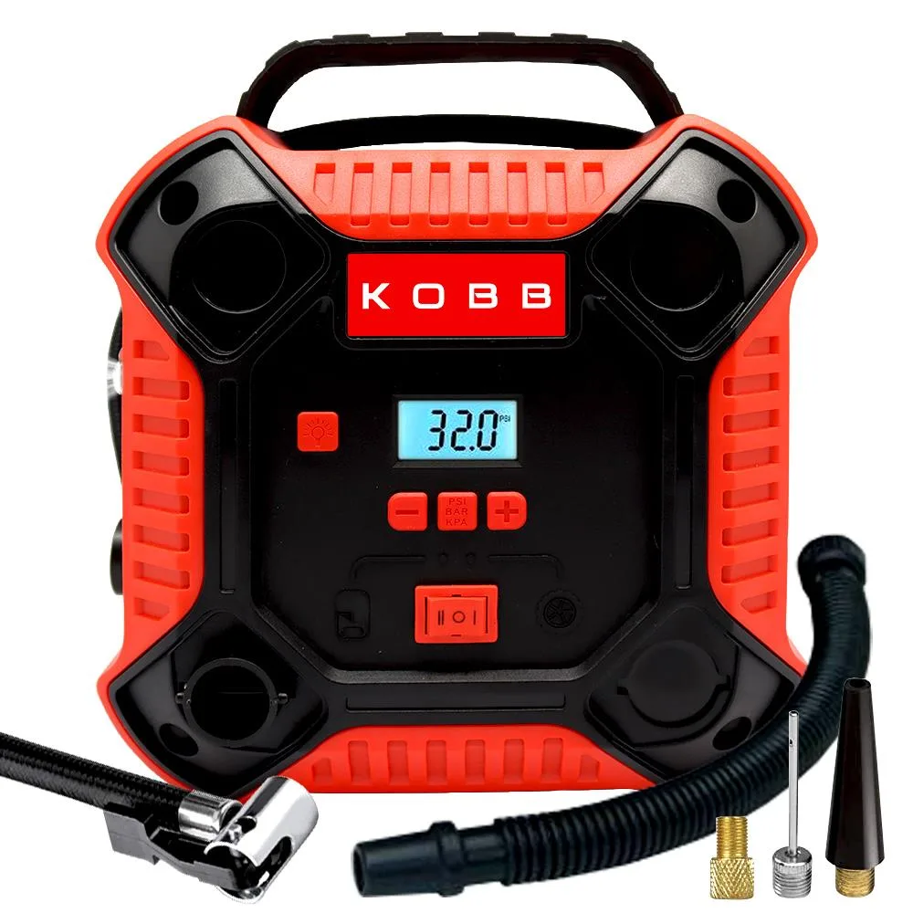 KOBB KB250 12Volt 160 PSI Dijital Basınç Göstergeli Lastik & Yatak Şişirme Pompası - Görsel 1