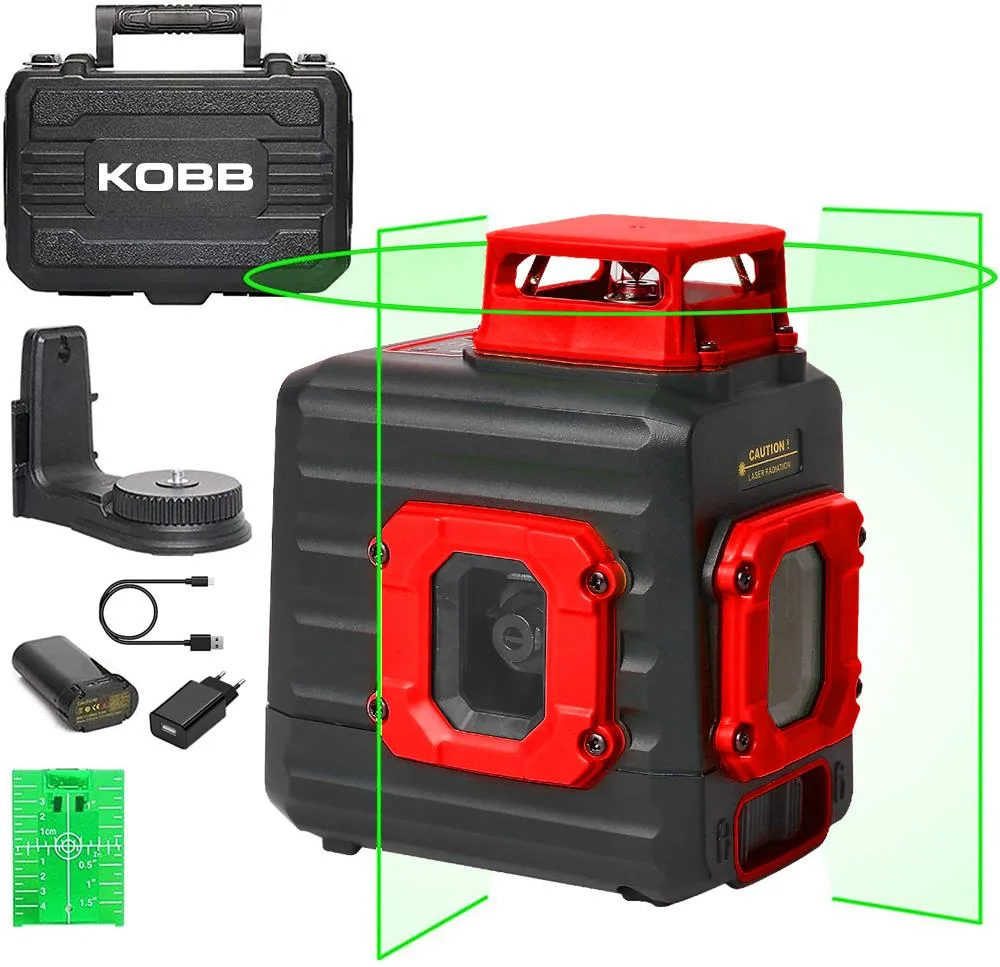 kobb-kbl33g-40-metre-profesyonel-li-ion-sarjli-2x90-360-otomatik-hizalamali-yesil-capraz-cizgi-lazer-distomat-13269 KOBB KBL33G 40M Profesyonel Li-ion Şarjlı 2x90⁰/360⁰ Otomatik Hizalamalı Yeşil Çapraz Çizgi Lazer Distomat - Görsel 1