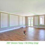 KOBB KBL33G 40M Profesyonel Li-ion Şarjlı 2x90⁰/360⁰ Otomatik Hizalamalı Yeşil Çapraz Çizgi Lazer Distomat - Görsel 3