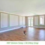 KOBB KBL33G 40M Profesyonel Li-ion Şarjlı 2x90⁰/360⁰ Otomatik Hizalamalı Yeşil Çapraz Çizgi Lazer Distomat - Görsel 3