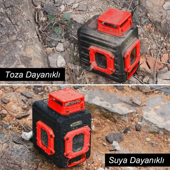 KOBB KBL33G 40M Profesyonel Li-ion Şarjlı 2x90⁰/360⁰ Otomatik Hizalamalı Yeşil Çapraz Çizgi Lazer Distomat - Görsel 9