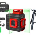 KOBB KBL33GTP 40M Profesyonel Li-ion Şarjlı 2x90⁰/360⁰ Otomatik Hizalamalı Yeşil Çapraz Çizgi Lazer Distomat+Tripod