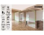 KOBB KBL33GTP 40 Metre Profesyonel Li-ion Şarjlı 2x90⁰/360⁰ Otomatik Hizalamalı Yeşil Çapraz Çizgi Lazer Distomat + Tripod - Görsel 6