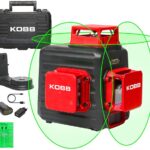 KOBB KBL34G 40 Metre Profesyonel Li-ion Şarjlı 3X360⁰ Otomatik Hizalamalı Yeşil Çapraz Çizgi Lazer Distomat