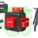 KOBB KBL34GTP 40 Metre Profesyonel Li-ion Şarjlı 3X360⁰ Otomatik Hizalamalı Yeşil Çapraz Çizgi Lazer Distomat + Tripod
