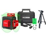KOBB KBL34GTP 40 Metre Profesyonel Li-ion Şarjlı 3X360⁰ Otomatik Hizalamalı Yeşil Çapraz Çizgi Lazer Distomat + Tripod - Görsel 2