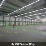 KOBB KBL35GTP Profesyonel Li-ion Şarjlı 4X360⁰ Otomatik Hizalamalı Yeşil Çapraz Çizgi Lazer Distomat + Uzaktan Kumanda + Tripod - Görsel 3