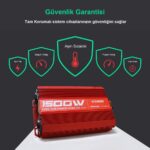 KOBB KBN1500 12V/220V 1500Watt Tam Sinüs Dönüştürücü İnvertör - Görsel 5