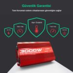 KOBB KBN3000 12V/220V 3000Watt Tam Sinüs Dönüştürücü İnvertör - Görsel 5