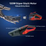 KOBB KBV12 12Volt/120Watt Araç Süpürgesi + 5 Parça Aksesuar Seti + Taşıma Çantası - Görsel 8