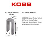 KOBB KBZ9019 19mm 2500 Adet 90 Serisi Ağır Hizmet Tipi Zımba Teli - Görsel 5