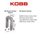 KOBB KBZ9025 25mm 2500 Adet 90 Serisi Ağır Hizmet Tipi Zımba Teli - Görsel 5