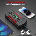 Lokithor J1000 12V 1000Amp LiFePO4 Akıllı Akü Takviye + Powerbank + Led Lamba - Görsel 3