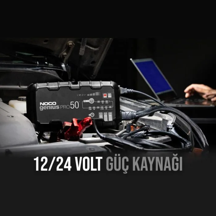 NOCO GENIUSPRO50 6V/12V/24V 1000A Akıllı Akü Şarj ve Akü Bakım/Desülfatör/Power Supply - Görsel 2