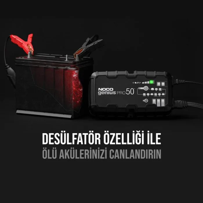 NOCO GENIUSPRO50 6V/12V/24V 1000A Akıllı Akü Şarj ve Akü Bakım/Desülfatör/Power Supply - Görsel 3