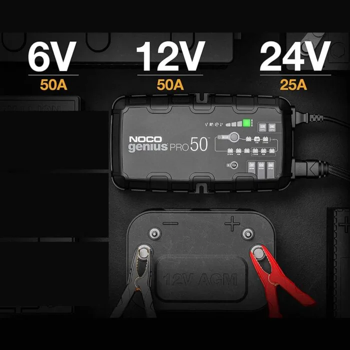 NOCO GENIUSPRO50 6V/12V/24V 1000A Akıllı Akü Şarj ve Akü Bakım/Desülfatör/Power Supply - Görsel 7
