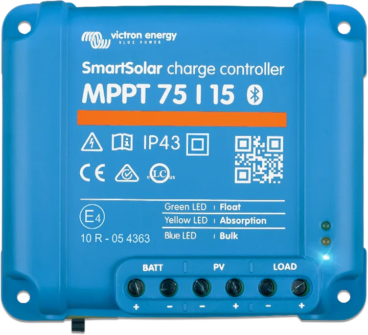 smartsolar-MPPT-75-15 12/24/48V 20A MPPT Solar Charge Controller, SCC110020160R, Victron - Görsel 1