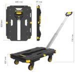 STANLEY PC532 137kg 62x45cm Dört Tekerli Çekme Kollu Yük ve Paket Taşıma Arabası - Görsel 5