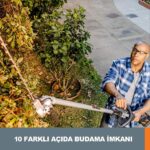 WORX WA0220 WG186E.1 ile Uyumlu 43CM Teleskobik Uzatmalı Açı Ayarlı Çit Budama Başlığı - Görsel 7