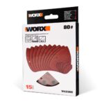 WORX WA2066 140x90mm 80 Kum, 15 Adet Cırtlı Universal Mouse Zımpara Kâğıdı - Görsel 4