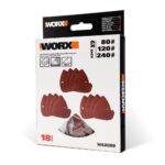 WORX WA2069 140x90mm 80, 120, 240 Kum, 18 Adet Cırtlı Universal Mouse Zımpara Kâğıdı Seti - Görsel 5