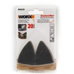 WORX WA2121 Çok Amaçlı Raspalama Makinası İçin 34x34mm 20Adet 80Kum Cırtlı Universal Parmak Zımpara Kâğıdı - Görsel 2