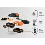 WORX WA3648 20Volt 8.0Ah. Li-ion PowerShare Pro Yedek Akü - Görsel 9