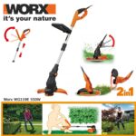WORX WG119E 550Watt 30cm Elektrikli Teleskobik Saplı Misinalı Çim ve Kenar Kesme - Görsel 6