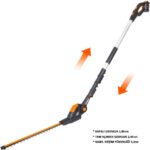 WORX WG252E 20Volt 2.0Ah Li-ion Tek Akülü 45CM Profesyonel Teleskobik Saplı Açı Ayarlı Çit Budama - Görsel 2